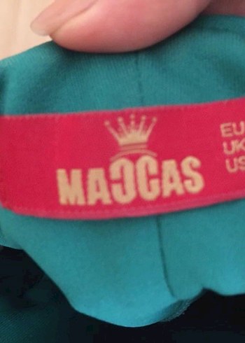 Turkuaz Drapeli Midi Abiye Elbise - Görsel 3