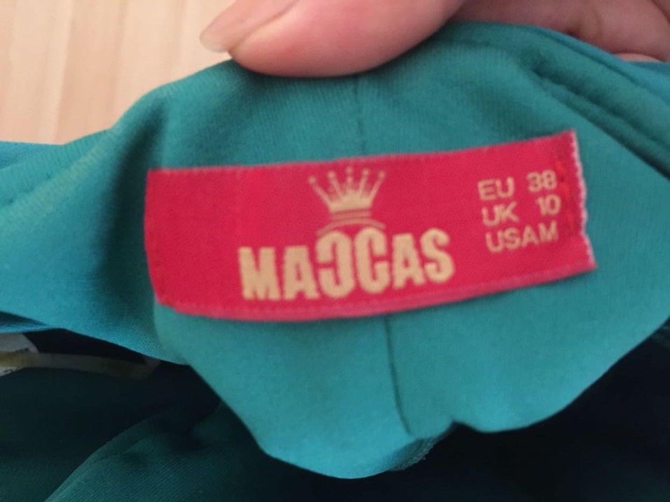 Turkuaz Drapeli Midi Abiye Elbise - Görsel 3