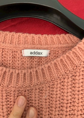 Addax Pembe Örgü Crop Kazak