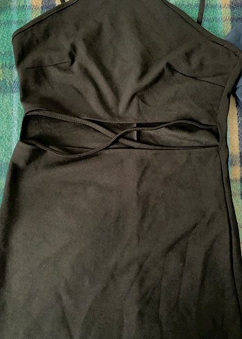 s Beden Siyah Mini detaylı elbise