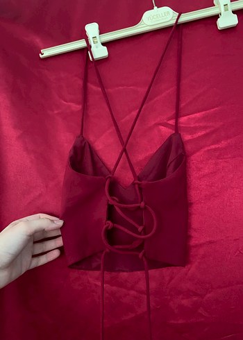 Trendyol & Milla Bordo İnce Askılı Kadın Bralet