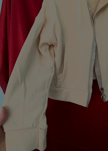 Diğer Bej Fermuarlı Kadın Sweatshirt