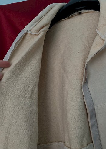 m Beden Bej Fermuarlı Kadın Sweatshirt