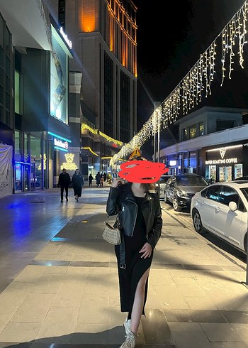 Kadın Siyah Deri Biker Ceket