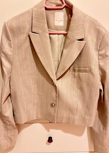 Pierre cardin Düğmeli Keten Kadın Blazer