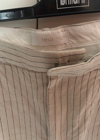 Mango Mango Kadın Keten Pilili Midi Pantolon