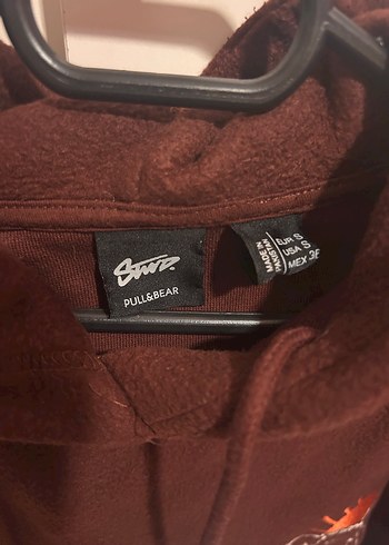 Pull and Bear Pull and bearKahverengi Kapüşonlu Puff Sweatshirt