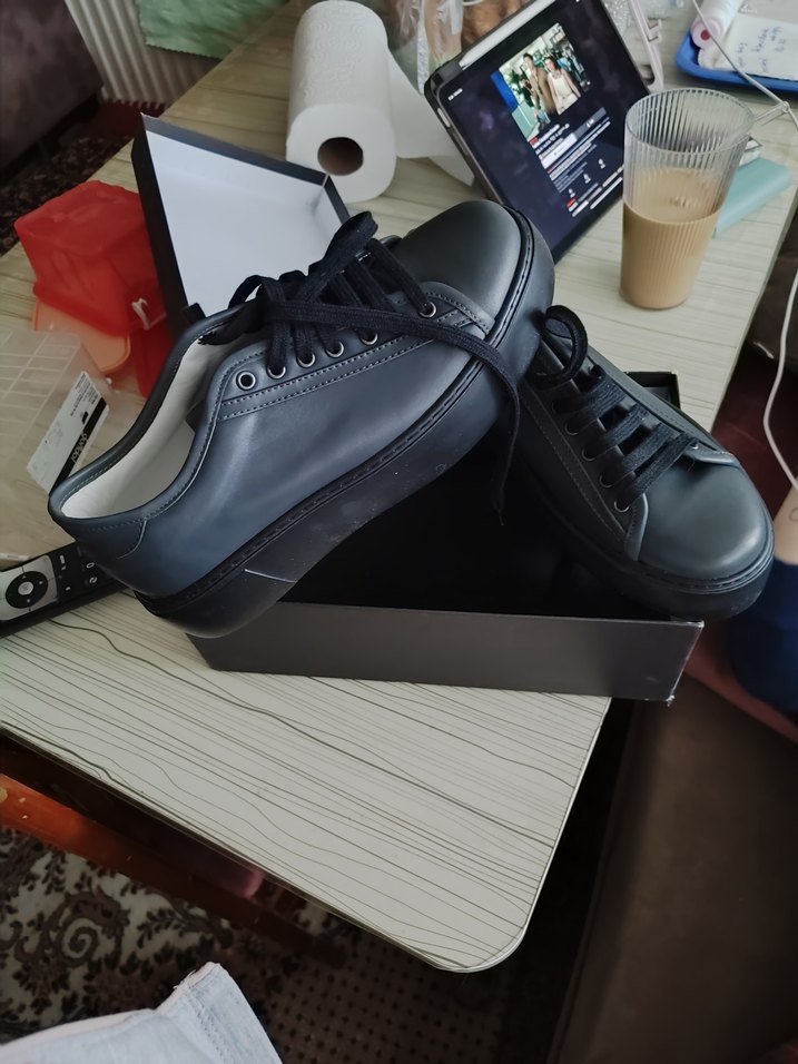 Siyah Bağcıklı Kadın Spor Ayakkabı - Görsel 2