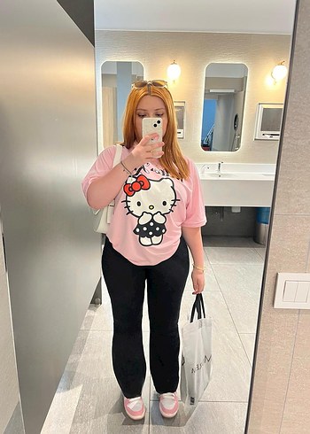 Pembe Baskılı Tişört