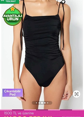 Trendyolmilla Siyah Kare Yaka Drapeli Regular Mayo