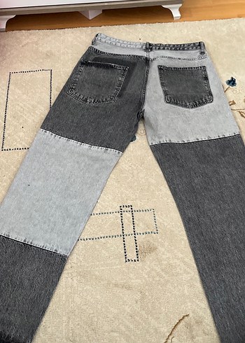 34 Beden gri Renk Gri Renk Bloklu regular erkek pantolon