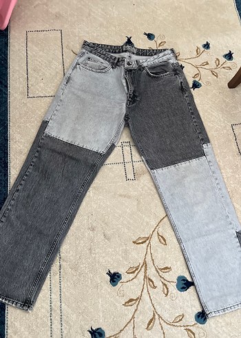 Gri Renk Bloklu regular erkek pantolon
