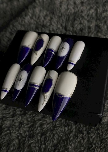 Lapis velvet takma tırnak seti - Görsel 3