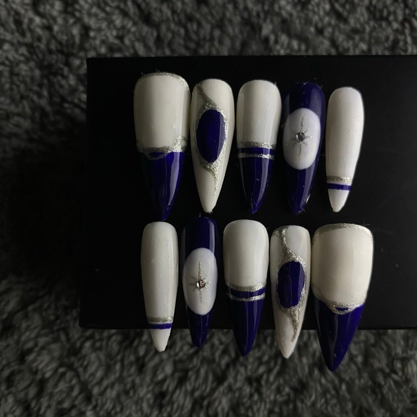 Lapis velvet takma tırnak seti - Görsel 2