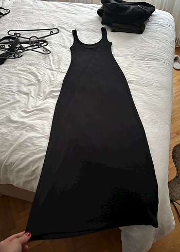 xs Beden BERSHKA Siyah Uzun Penye Elbise