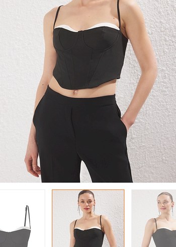 xs Beden Siyah Straplez Mini Bustiyer