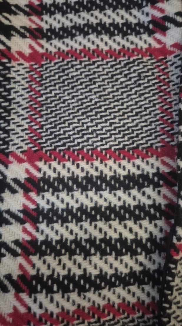 Kız Çocuk Gri Ekose düğmeli Panço - Görsel 3