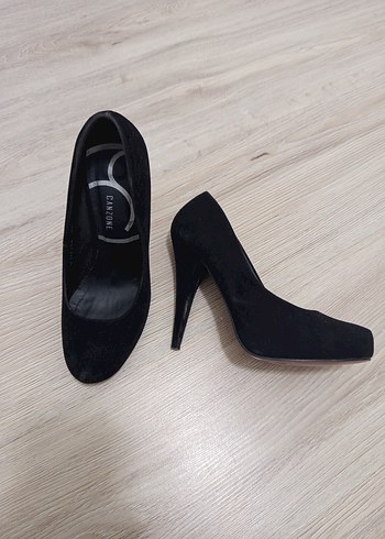 Siyah Yılan Desenli Stiletto Topuklu Kadın Ayakkabı