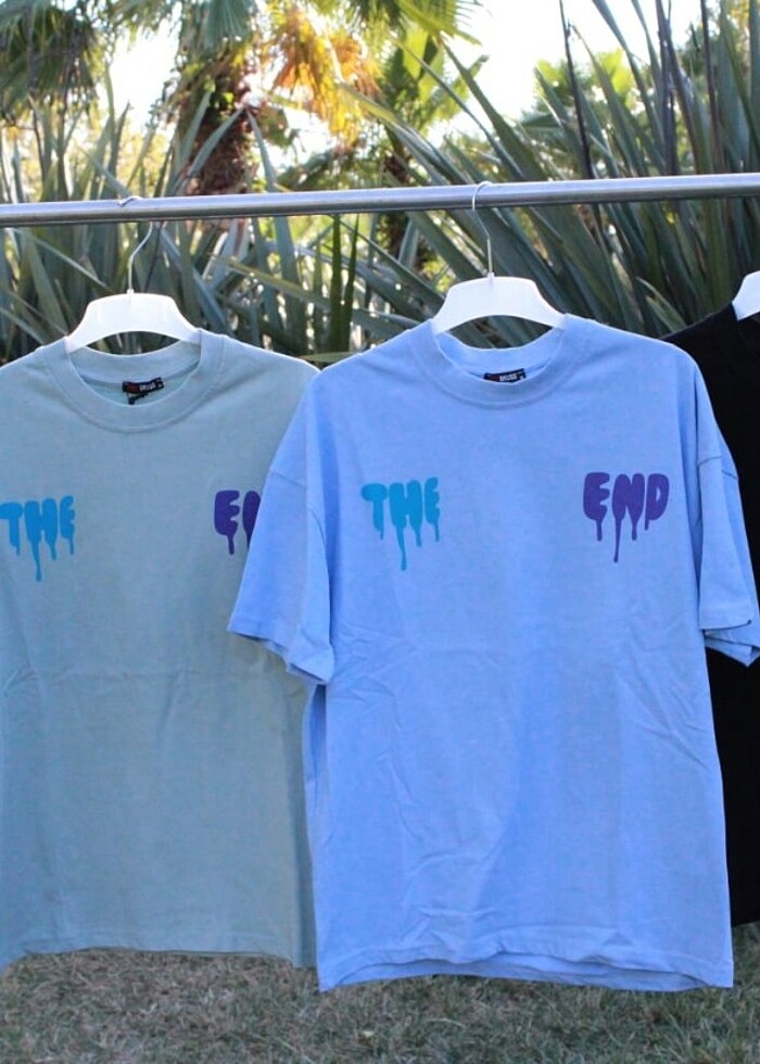 Unisex tişört kadın erkek etiketli çift kombini  - Görsel 2