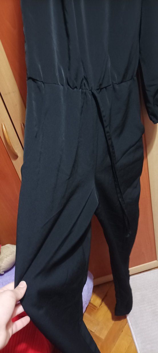 Siyah Uzun Kollu Fırfırlı Gotik Elbise - Görsel 2