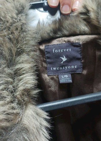 Kahverengi Suni Kürk Midi Ceket - Görsel 3