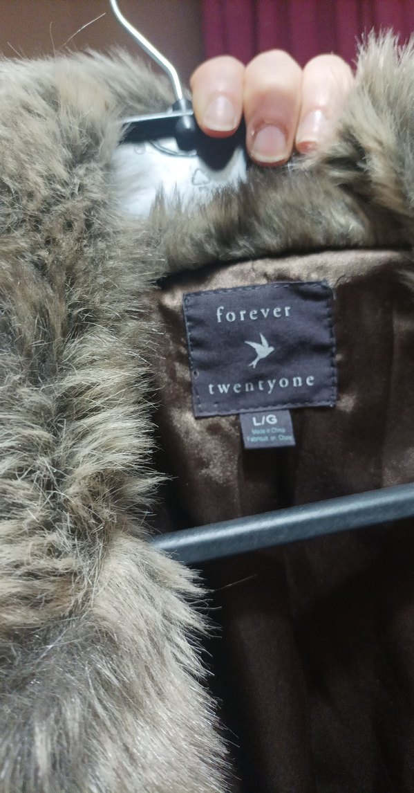 Kahverengi Suni Kürk Midi Ceket - Görsel 3