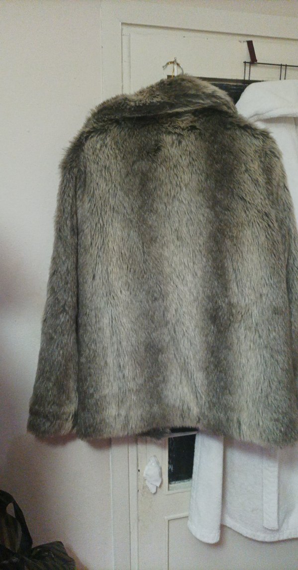 Kahverengi Suni Kürk Midi Ceket - Görsel 2