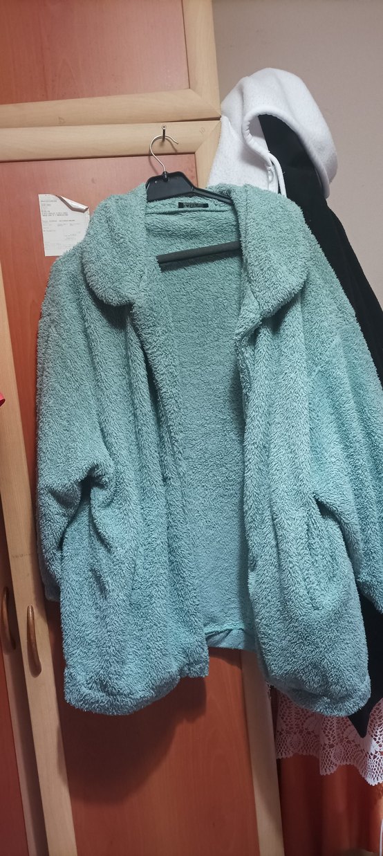 Gri Kapüşonlu Kadın Midi Boy Puff Ceket - Görsel 3