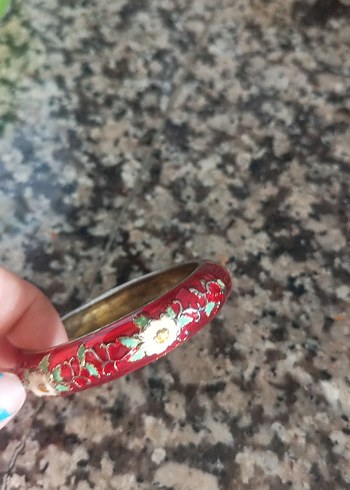  Beden kırmızı Renk Kırmızı Yılan Desenli Tokalı Kadın Bileklik
