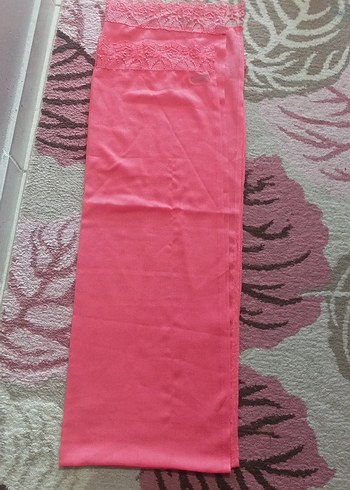 Pembe Düz Kadın Şal Dökümlü