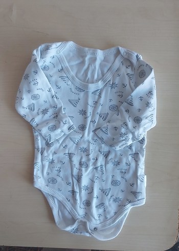 Uzun Kollu Beyaz Bebek Body - Görsel 2