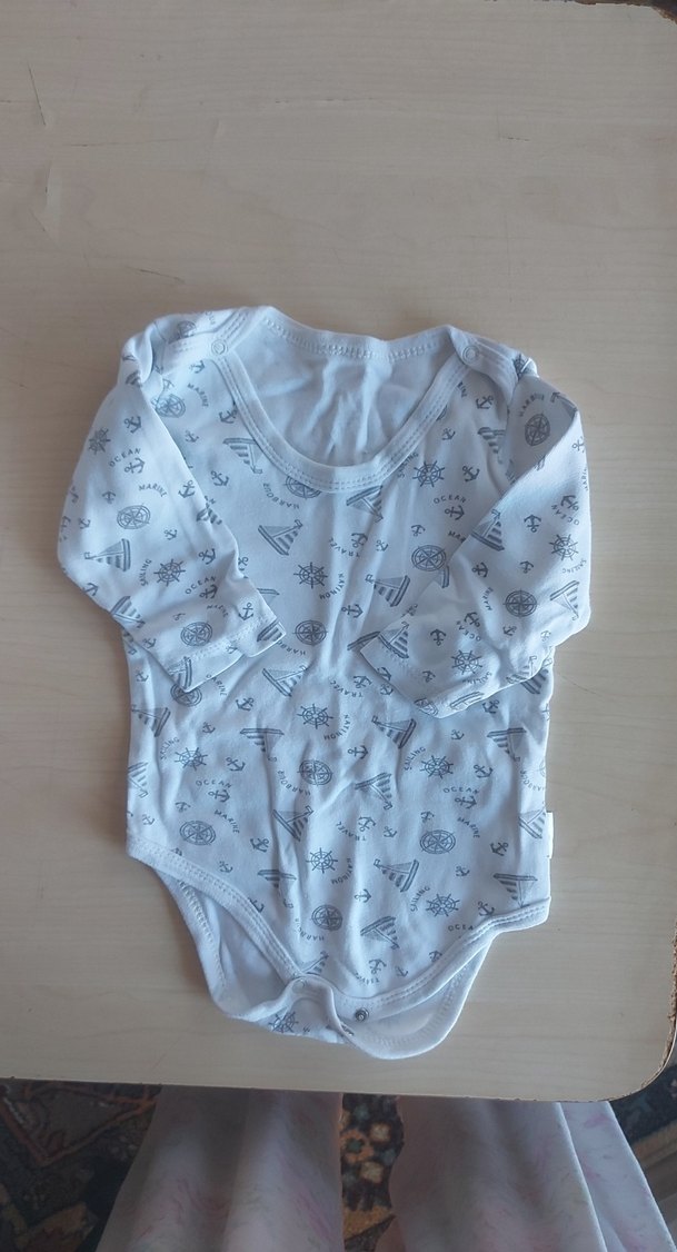 Uzun Kollu Beyaz Bebek Body - Görsel 2