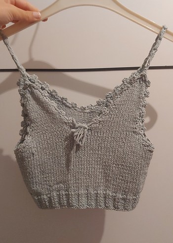 Tasarımcı Mini Örme crop