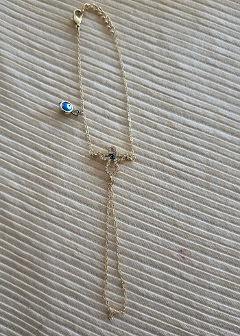 Altın Renk Zincir Detaylı Minimalist Bileklik - Görsel 2