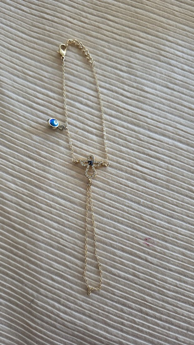 Altın Renk Zincir Detaylı Minimalist Bileklik - Görsel 2