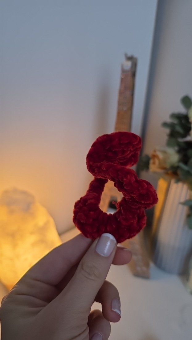 Bordo ve kahve Kadife Lastik Toka Seti - Görsel 3