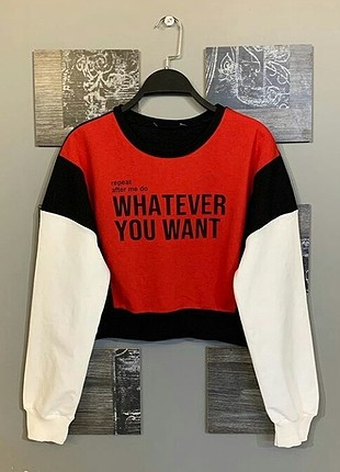 Renkli sweatshirt