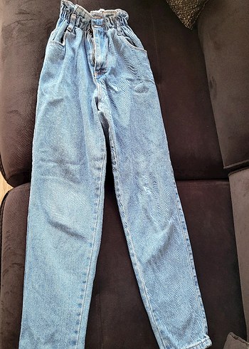 28 Beden mavi Renk Beli lastikli Mavi Kadın Jean