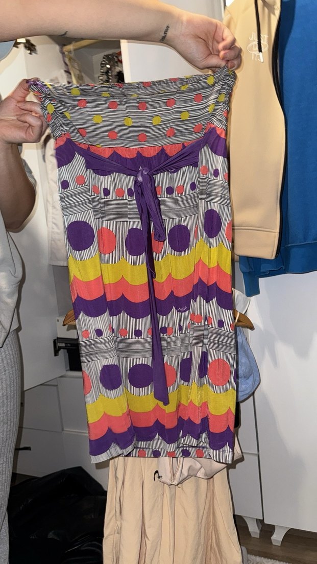 Desenli Uzun Hamile Etek - Görsel 2