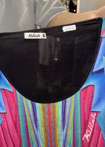 Renkli Baskılı Midi Kadın Elbise - Görsel 3