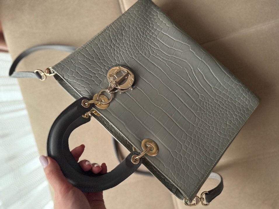 Gri Yılan Desenli Deri Kadın Çanta - Görsel 3