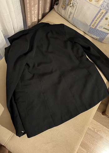 Düğmeli Siyah Kadın Blazer Ceket - Görsel 3