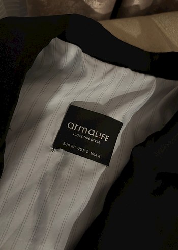 Düğmeli Siyah Kadın Blazer Ceket - Görsel 2