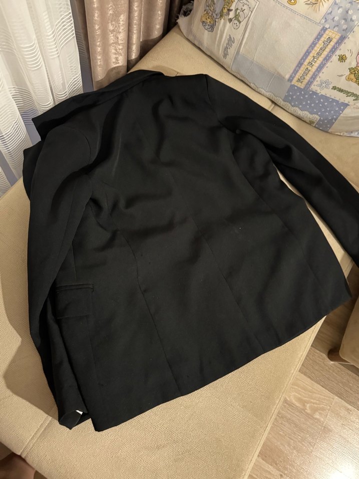 Düğmeli Siyah Kadın Blazer Ceket - Görsel 3