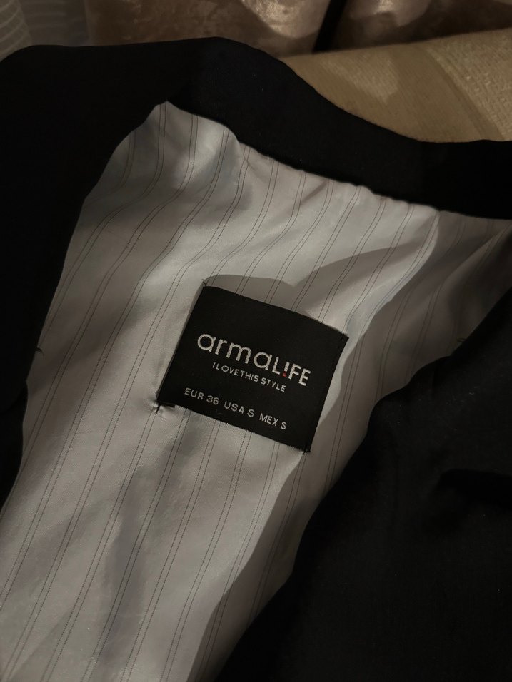 Düğmeli Siyah Kadın Blazer Ceket - Görsel 2