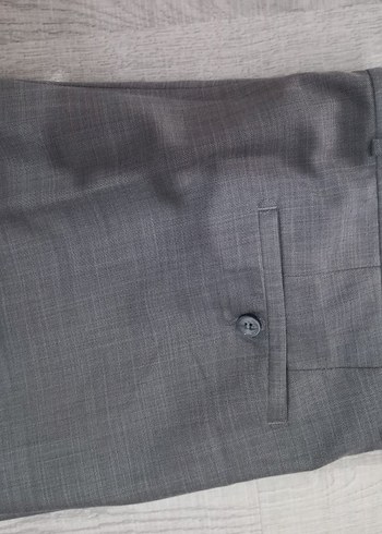 Gri Kemerli Erkek Ofis Pantolonu - Görsel 4