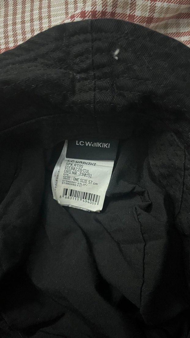 Siyah Kadın Şapka Siyah Kumaş - Görsel 3