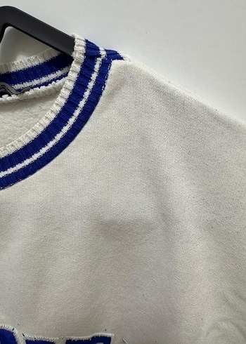 Diğer Kadın Beyaz Atlanta Baskılı Pamuklu Sweatshirt
