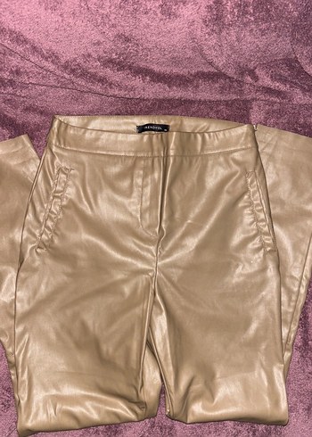 Kahverengi deri pantalon
