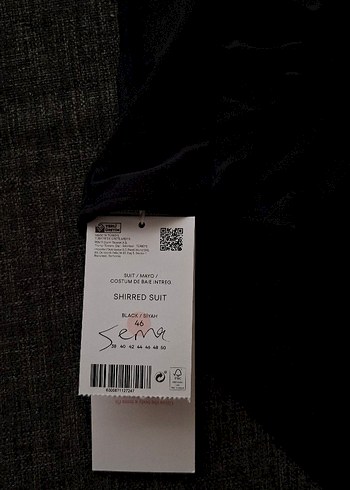 Siyah Strappy Kadın Mayo - Görsel 6